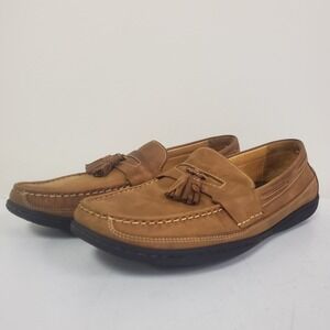 Johnston & Murphy Men Sheepskin Loafers Size 12 Brown Tassel Office Professional
